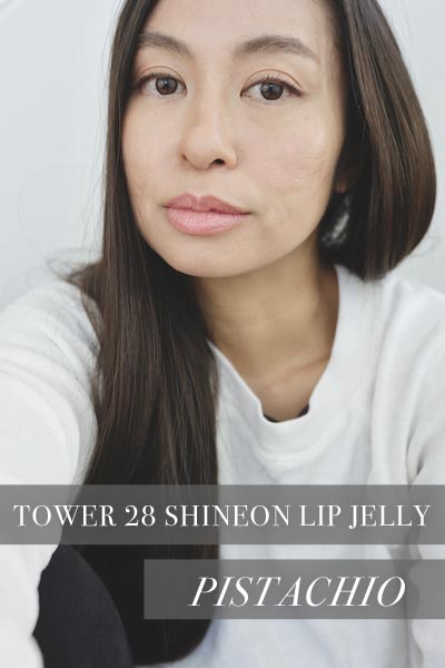 tower 28 shineon milky lip jelly pistachio